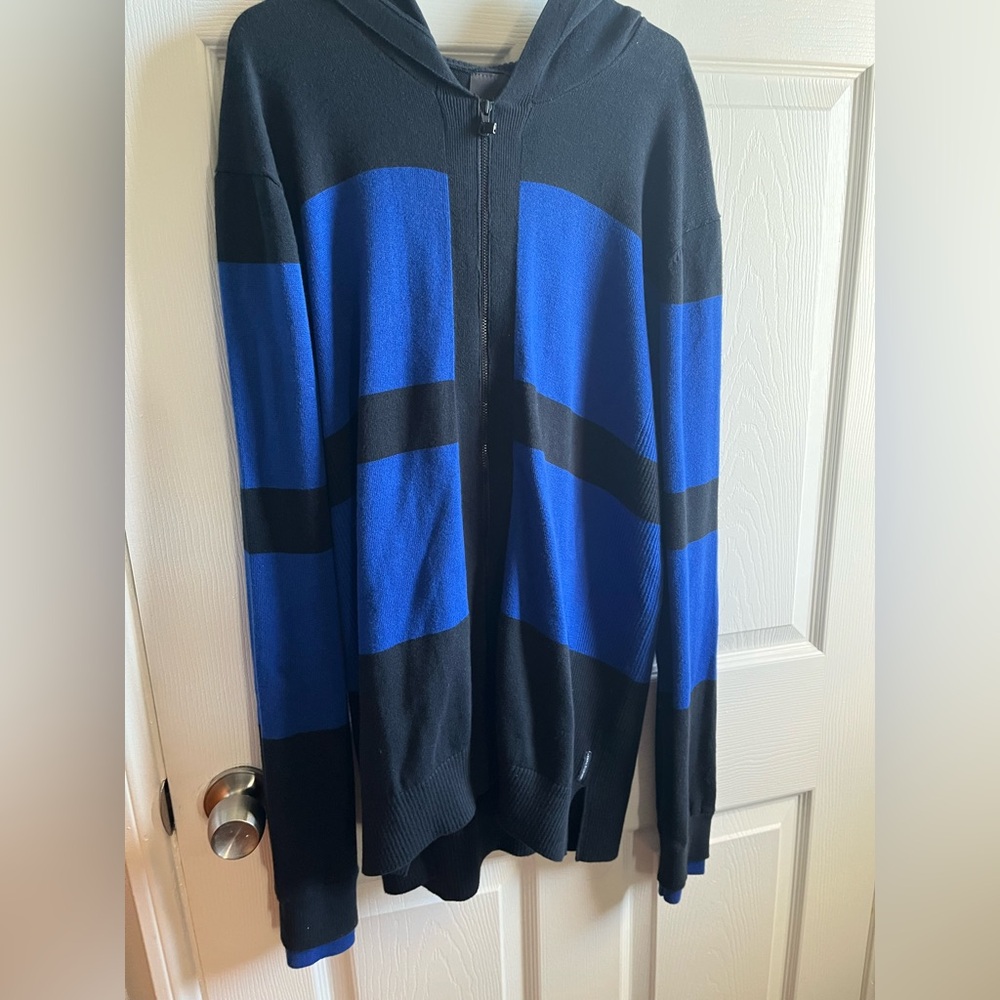 Armani exchange blue black men’s large jacket hoodie